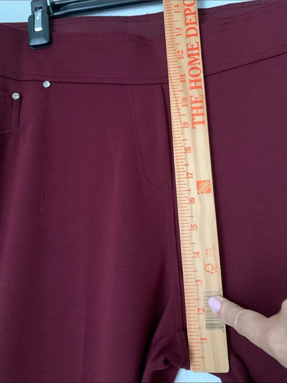 Rebecca Malone Women's Pull-On Straight Leg Pants in Burgundy Size XL - Picture 4 of 8
